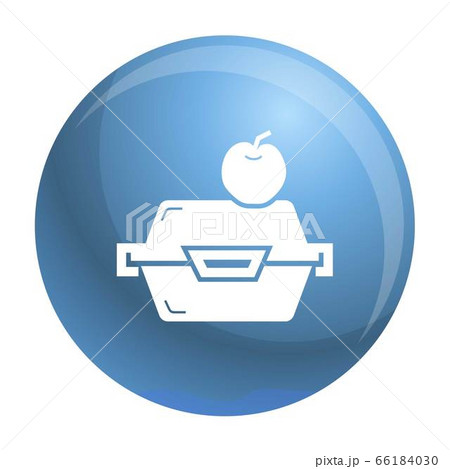 Apple fruit lunchbox icon, simple style - Stock Illustration 
