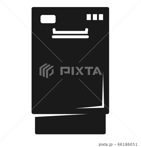 Closed dishwasher icon, simple style 66186051