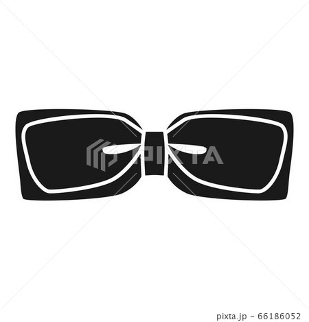 Festive bow tie icon, simple style 66186052