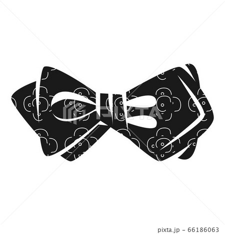 Flower bow tie icon, simple style 66186063
