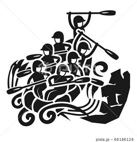 Raft descent icon, simple style Raft descent icon, simple style 66186128