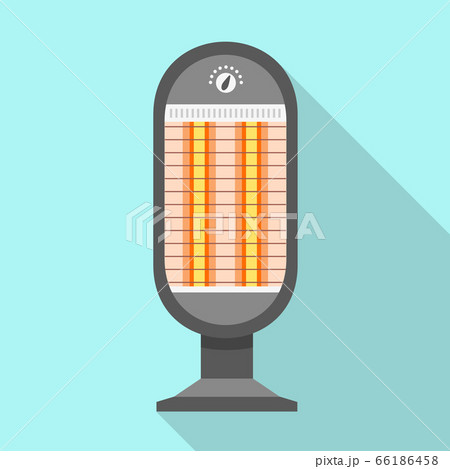 Lamp heater icon, flat style 66186458