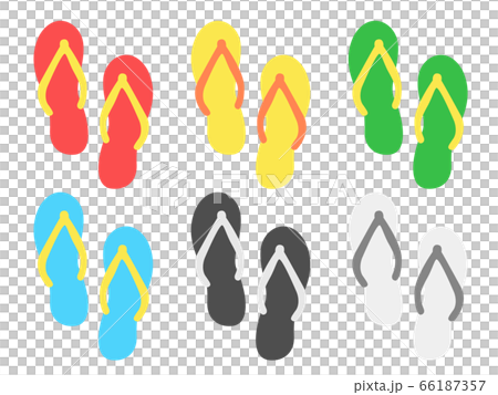 Illustration set of beach sandals Illustration set of beach sandals 66187357