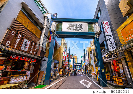 日本の東京都市景観 「東京アラート」発動中で、マスク姿が目立つ戸越銀座商店街 日本の東京都市景観 「東京アラート」発動中で、マスク姿が目立つ戸越銀座商店街 66189515