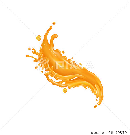 Orange juice splash on a white background 66190359