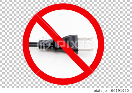 Power plug and prohibition mark 66191930
