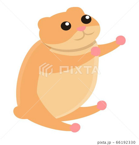 Hamster Want Hug Icon Cartoon Styleのイラスト素材