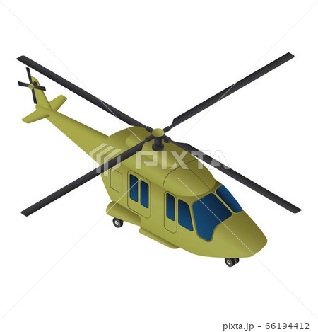 Military helicopter icon, isometric style 66194412