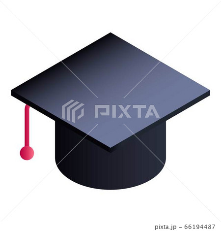 Graduated hat icon, isometric style Graduated hat icon, isometric style 66194487