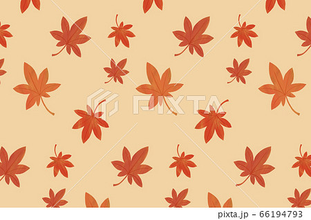 紅葉 もみじ 背景 イラスト パターン オレンジ色のイラスト素材