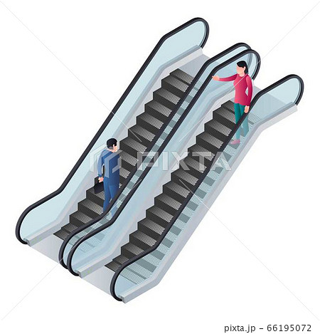 Double escalator icon, isometric style Double escalator icon, isometric style 66195072