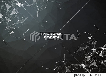 Abstract Black Polygonal Space Background with Abstract Black Polygonal Space Background with 66195112