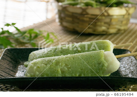 ずんだあんのお団子と枝豆 66195494