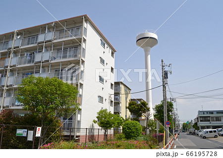 都営住宅（団地）と給水塔　足立区宮城第3アパートにて（2020年5月撮影） 66195728