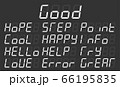 白色の7セグメントで表した英単語　デジタル文字素材集 66195835