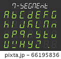 7セグメントで表現したアルファベット 　デジタル文字素材集 66195836
