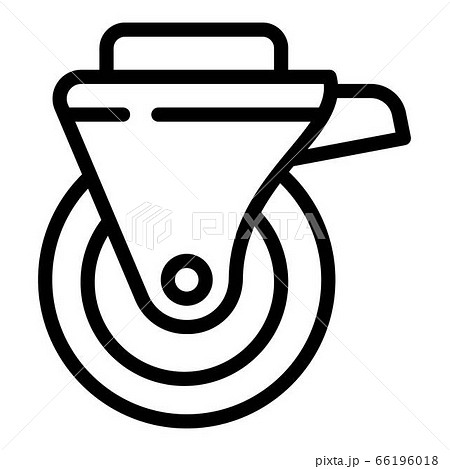 Scaffolding wheel icon, outline style 66196018