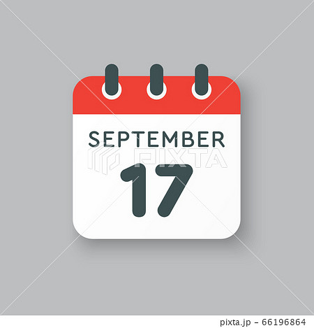 Calendar icon day 17 September, template date days Calendar icon day 17 September, template date days 66196864