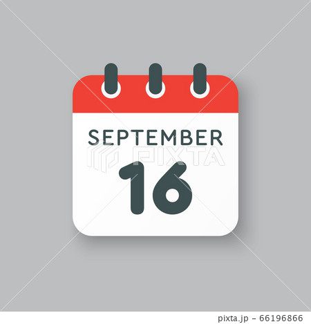 Calendar icon day 16 September, template date days Calendar icon day 16 September, template date days 66196866