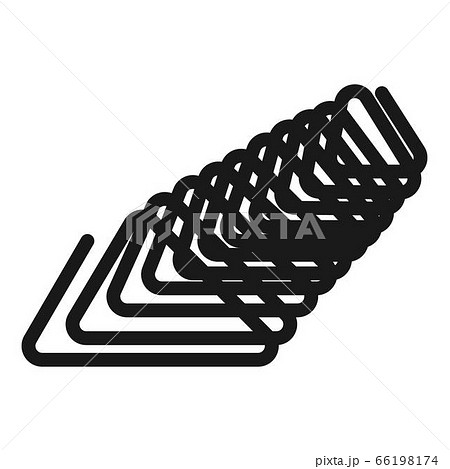 Triangular spiral icon, simple style 66198174