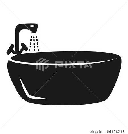 Round bath icon, simple style 66198213