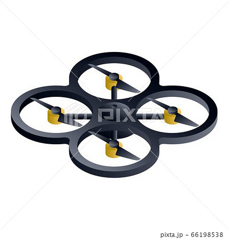 Delivery drone icon, isometric style 66198538