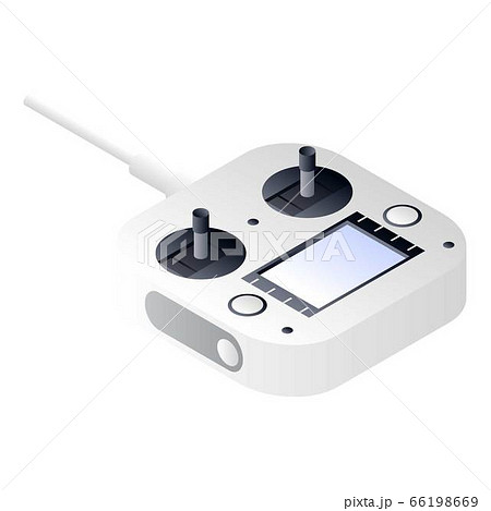 Drone radio remote control icon, isometric style 66198669