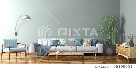 Interior design of modern apartment, living room 66199651