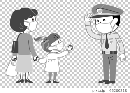 男性警備員 買い物客 マスク モノクロ イラスト 男性警備員 買い物客 マスク モノクロ イラスト 66200218