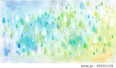 水彩で描いた雨の背景のイラスト素材