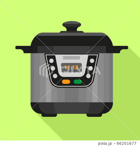 Electric cooker icon, flat style 66201677