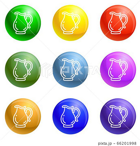 Jug icons set vector 66201998