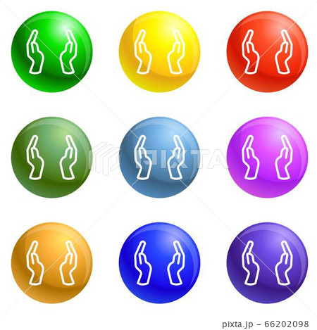 Global bulb icons set vector 66202098