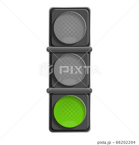 City green traffic light icon, cartoon style 66202204