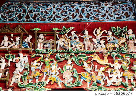 Interior of the golden Shwezigon Pagoda or Interior of the golden Shwezigon Pagoda or 66206077