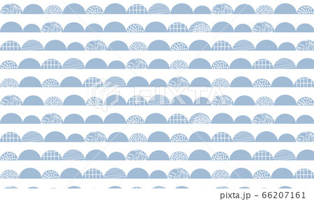 北欧パターン　「青の波柄」 66207161