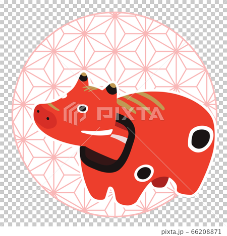 Illustration of red bean paste New Year's card... - Stock Illustration ...