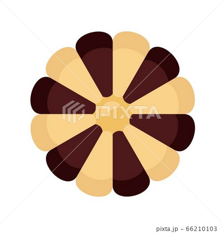 Flower biscuit icon, flat style 66210103