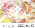 秋色、暖色系のボタニカルな水彩画風背景画像 66210143
