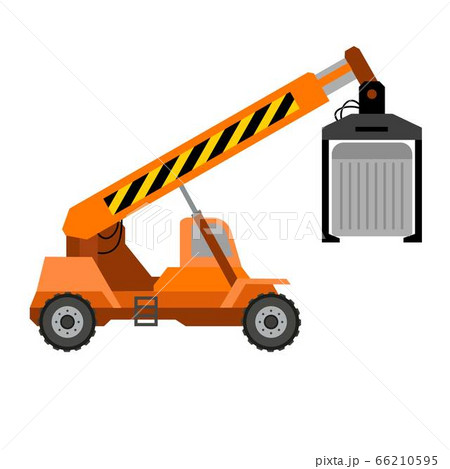 Lifting truck icon, flat style 66210595