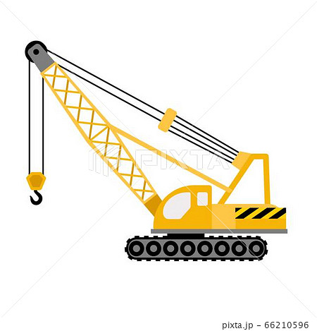 Construction excavator crane icon, flat style 66210596