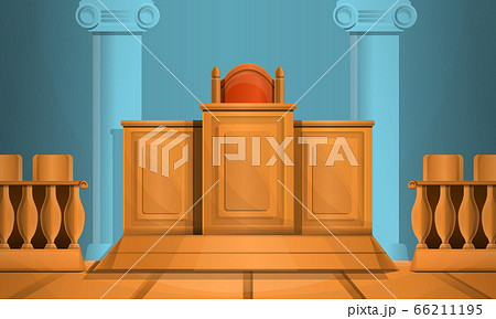 Courthouse concept background, cartoon style 66211195