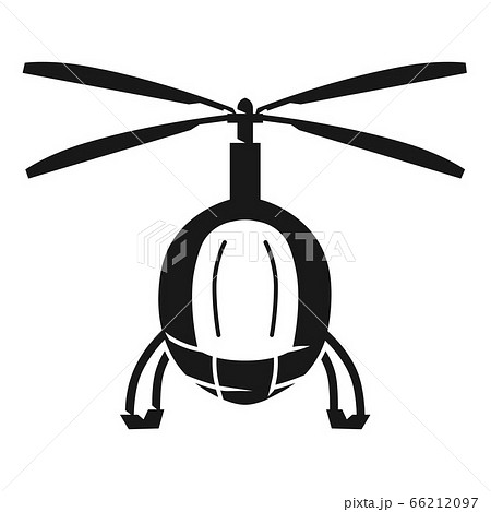 Police helicopter front view icon, simple style Police helicopter front view icon, simple style 66212097