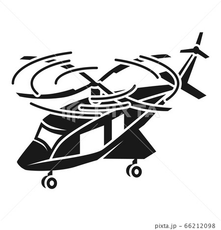 Large passenger helicopter icon, simple style 66212098