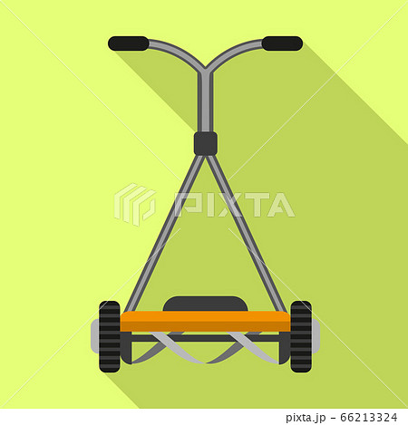 Manual grass cutter icon, flat style Manual grass cutter icon, flat style 66213324