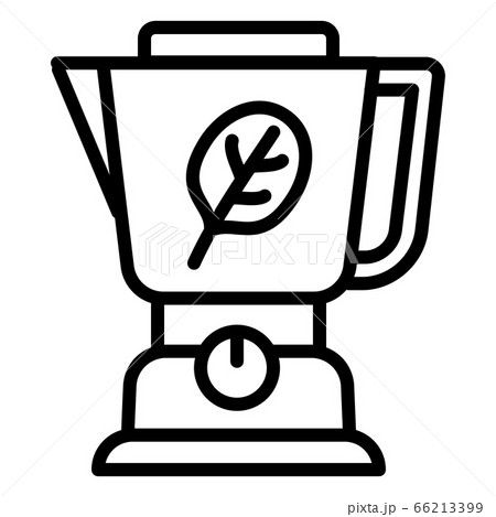 Spinach in mixer icon, outline style 66213399