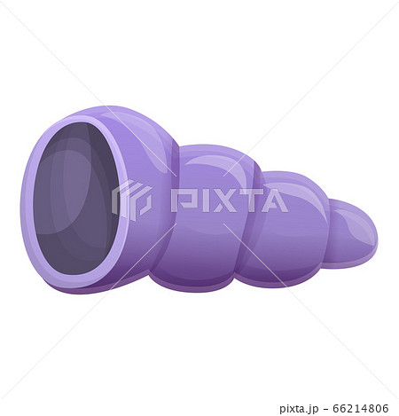 Purple Shell Icon Cartoon Styleのイラスト素材