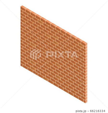 Brick wall icon, isometric style Brick wall icon, isometric style 66216334