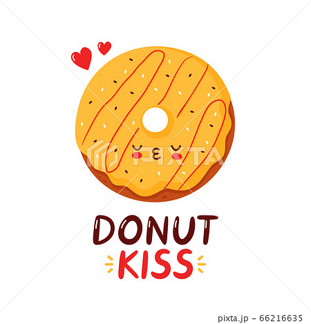 Cute happy funny donut. Vector cartoon Cute happy funny donut. Vector cartoon 66216635