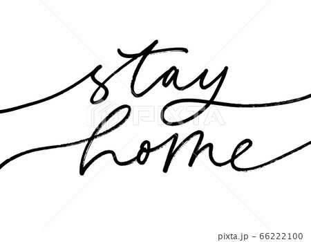 Stay home vector lettering for quarantine times Stay home vector lettering for quarantine times 66222100